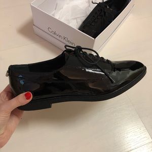 Calvin Klein Della Patent Oxfords (NIB)